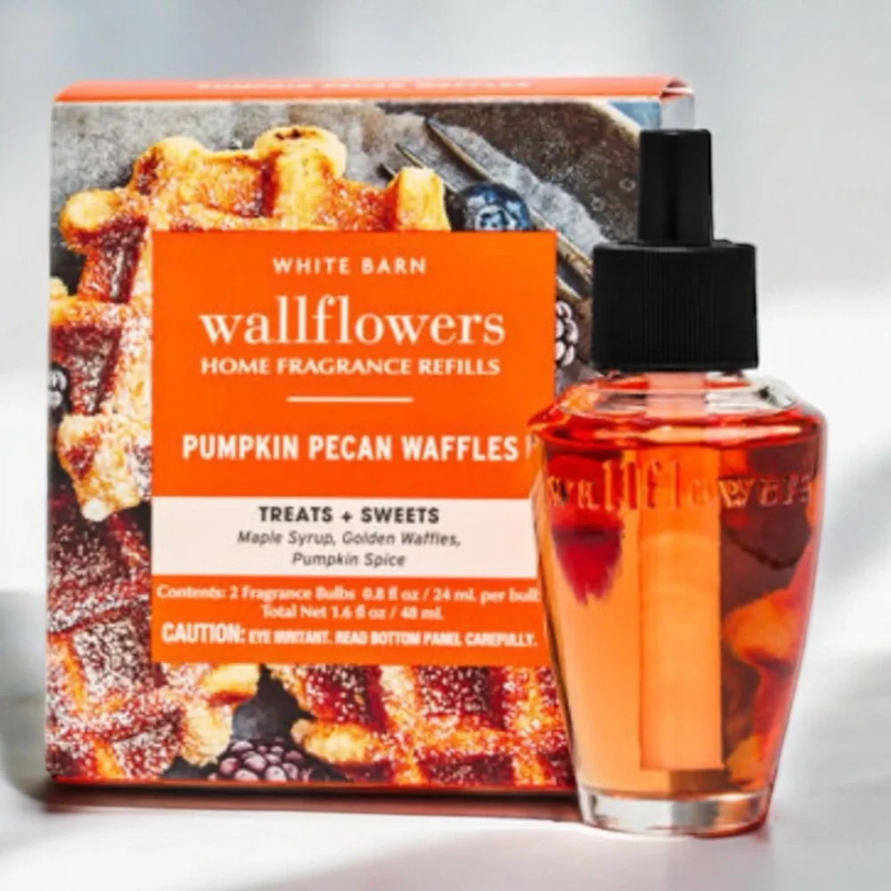 Bath & Body Works Wallflowers Refill Pumpkin Pecan Waffles Refills 2 Pack NWT - Picture 2 of 4